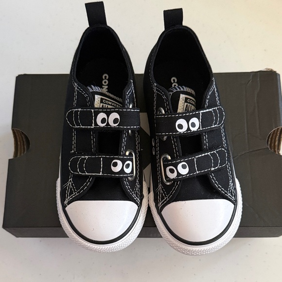Converse Kids Black and White Sneakers - Picture 2 of 4